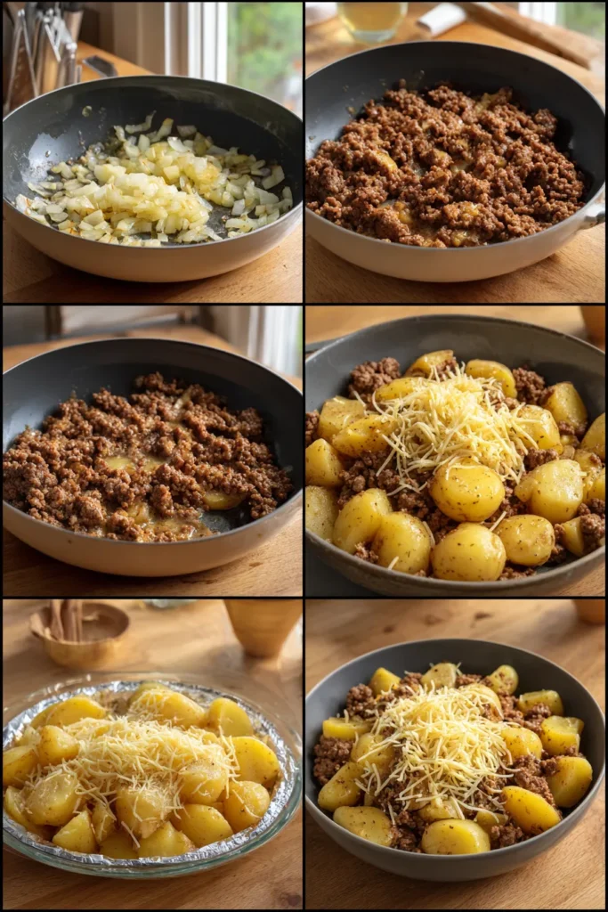 Creamy Hamburger Potato Casserole
