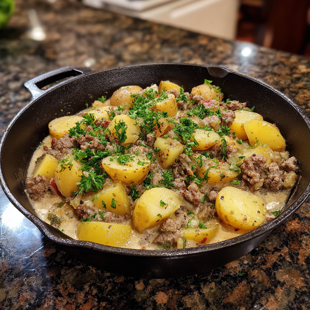 Creamy Meat and Potato Skillet Meal
