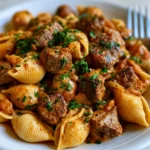 Creamy Paprika Steak Shells