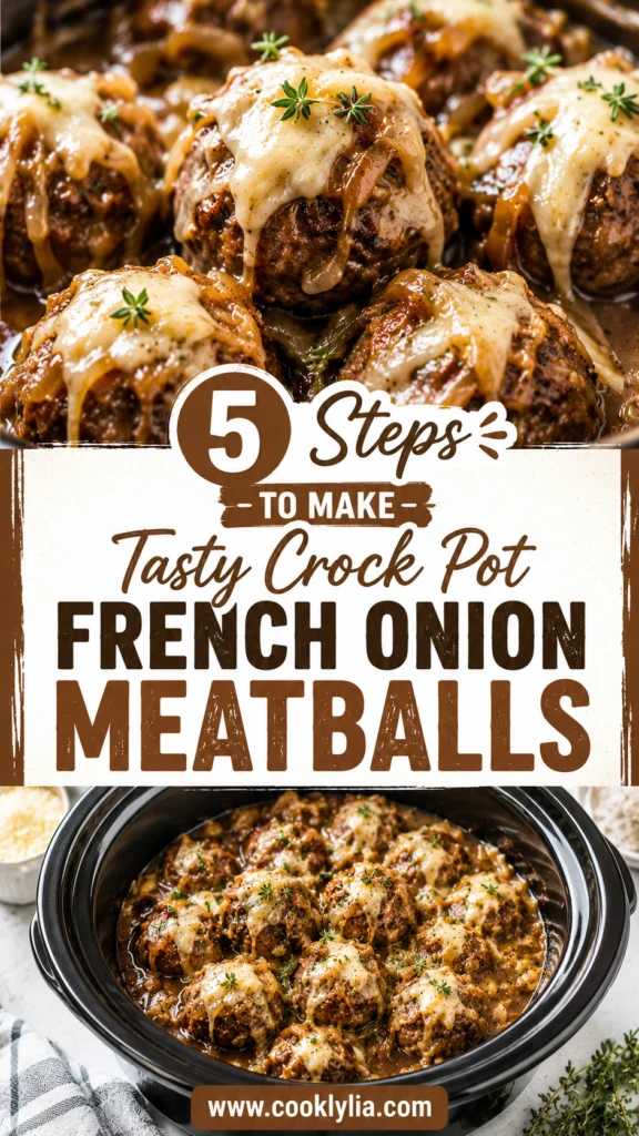 Crock Pot French Onion Meatballs