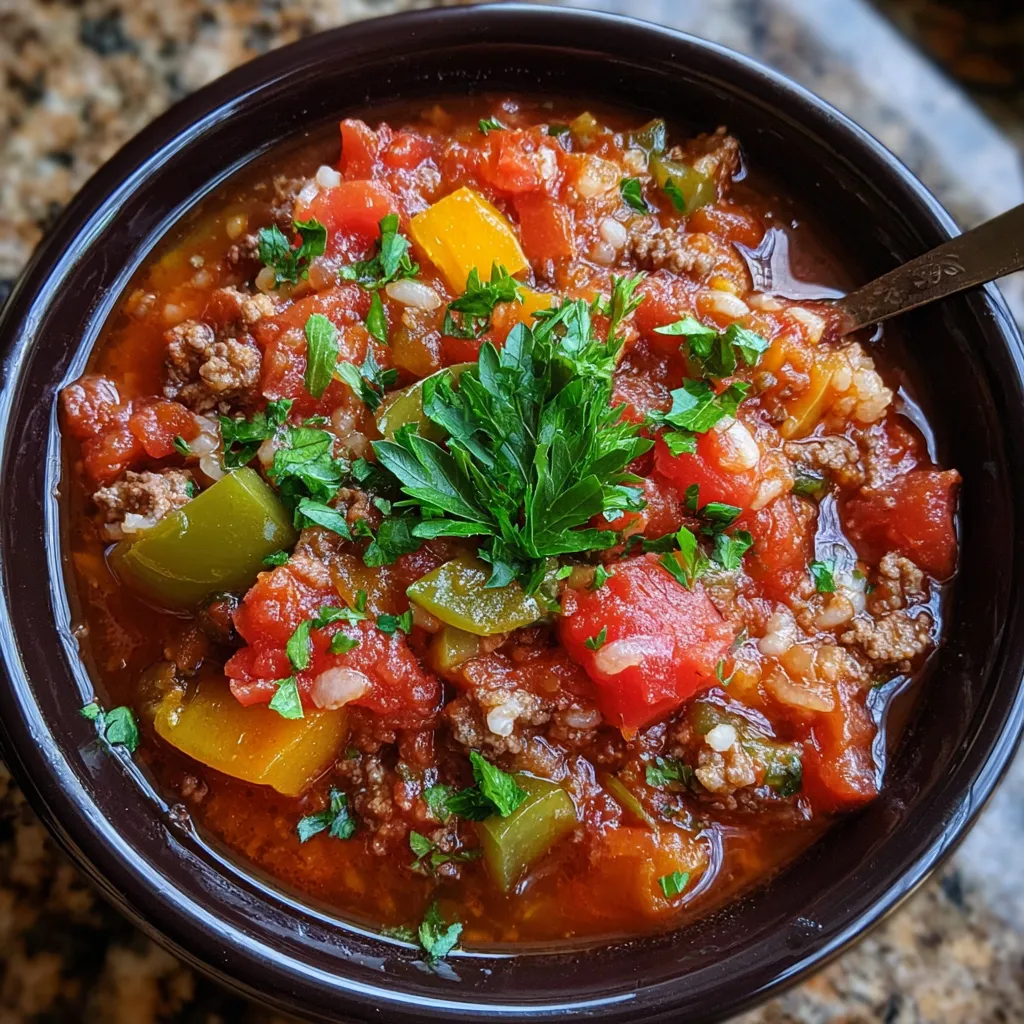 Crock Pot Stuffed Pepper Soup