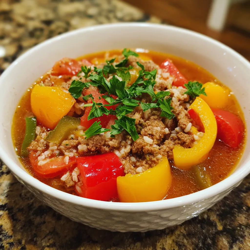 Crock Pot Stuffed Pepper Soup