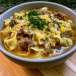 Delicious Noodle Soup with Ground Beef