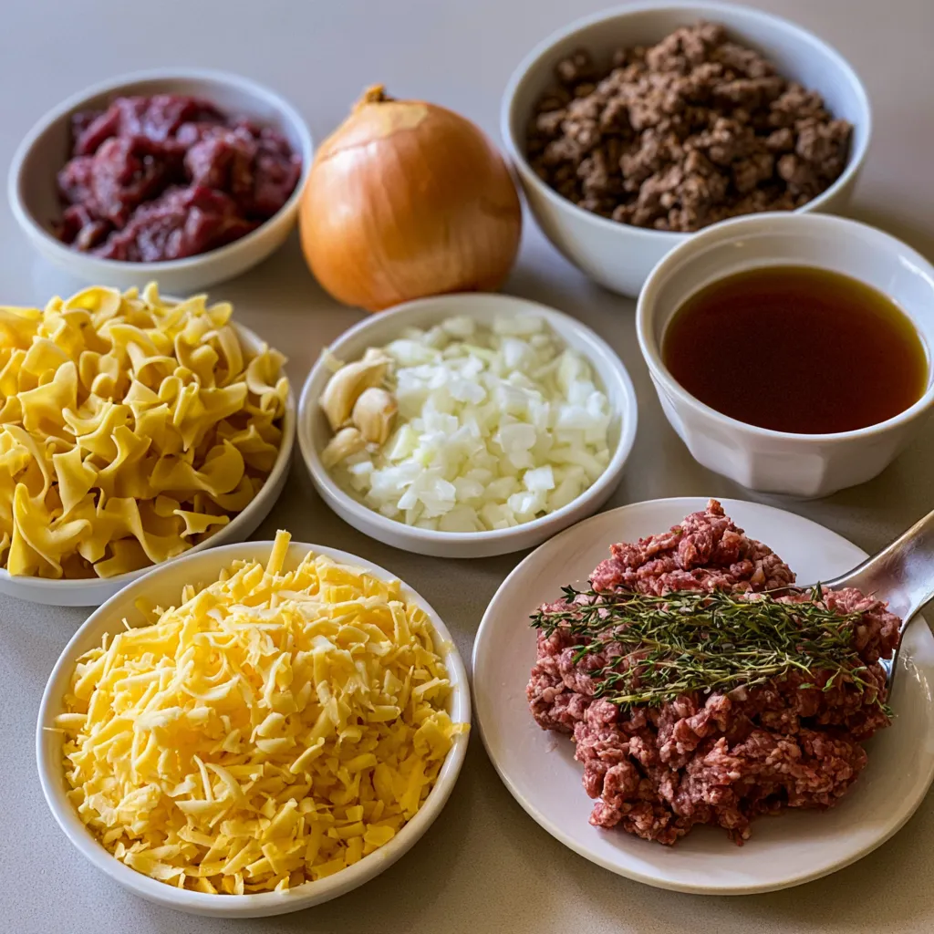 Delicious Noodle Soup with Ground Beef