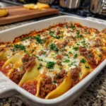 Easy Cheesy Baked Beef and Ricotta Stuffed Shells