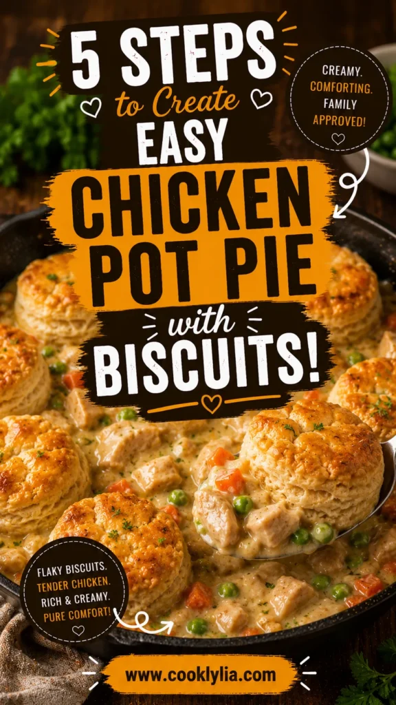 Easy Chicken Pot Pie with Biscuits
