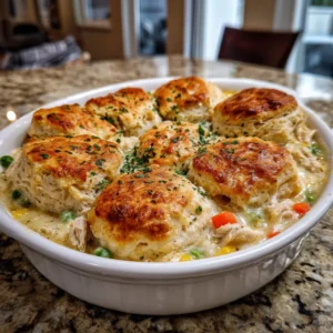Easy Chicken Pot Pie with Biscuits