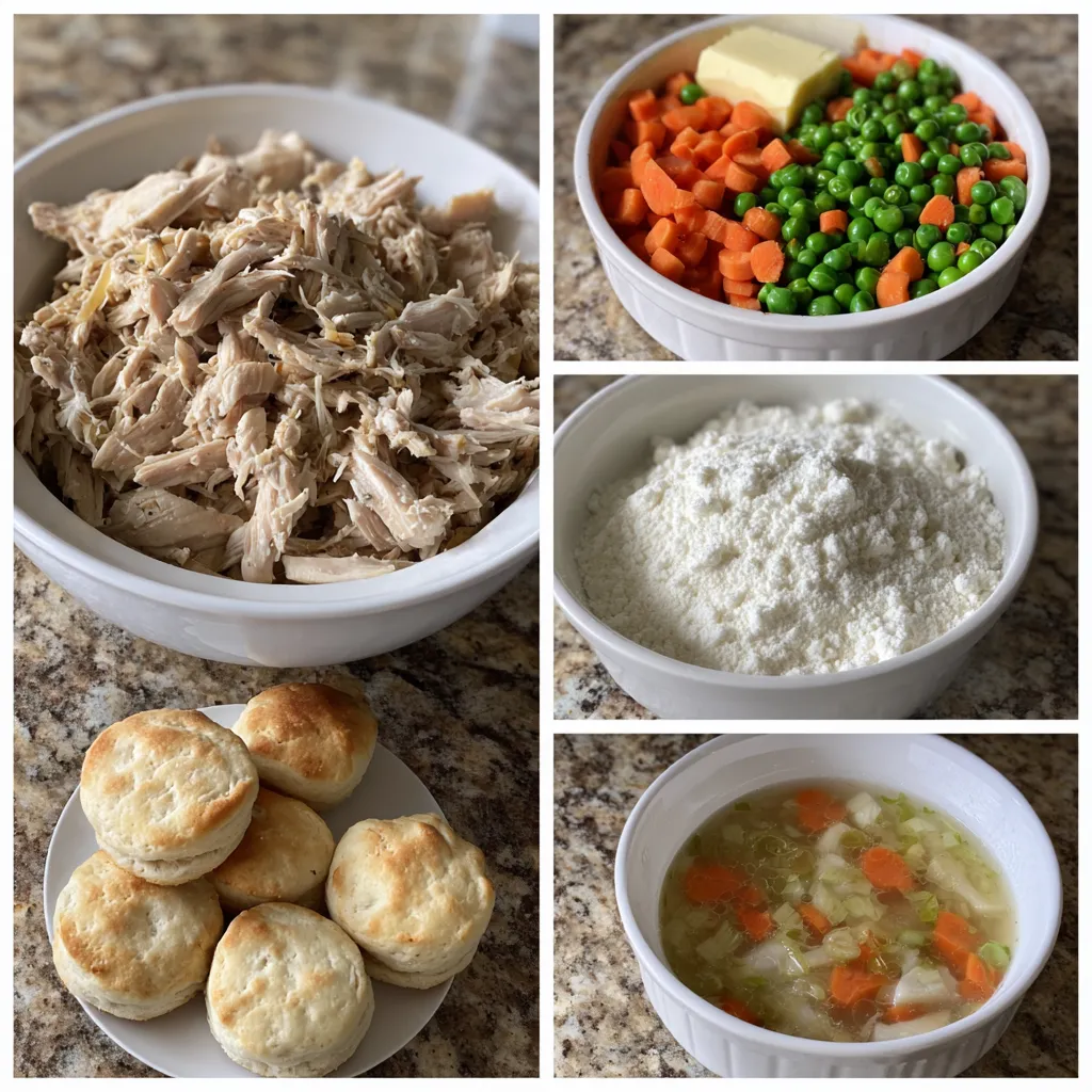 Easy Chicken Pot Pie with Biscuits