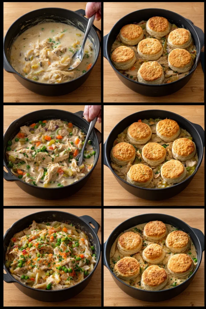 Easy Chicken Pot Pie with Biscuits