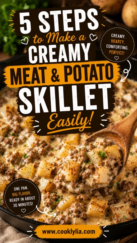Easy One-Pan Creamy Meat & Potato Skillet