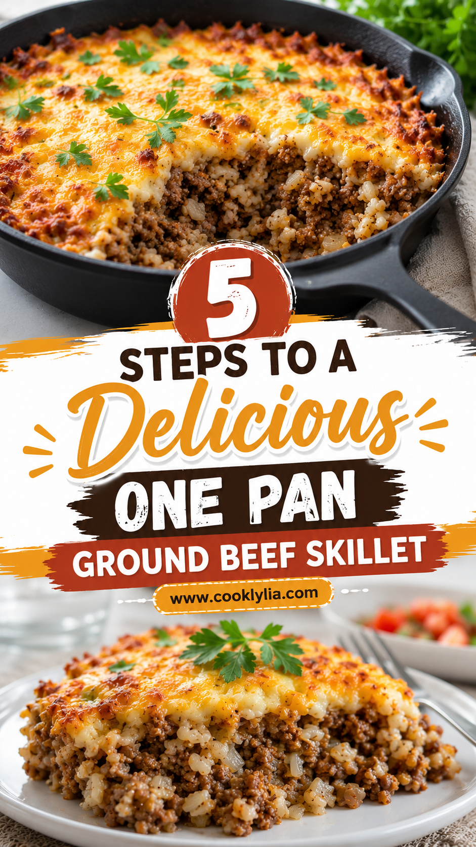 Easy One Pan Ground Beef and Rice Skillet