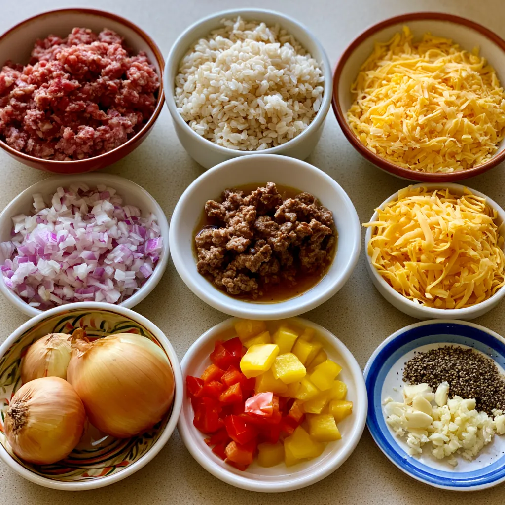 Easy One Pan Ground Beef and Rice Skillet