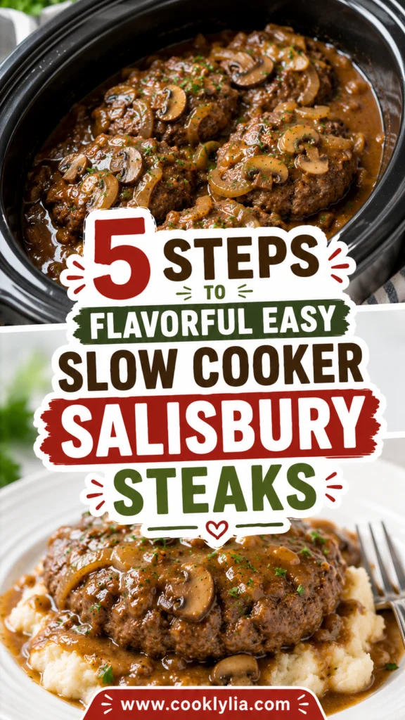 Easy Slow Cooker Salisbury Steaks