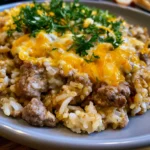 Garlic Butter Beef and Rice Skillet