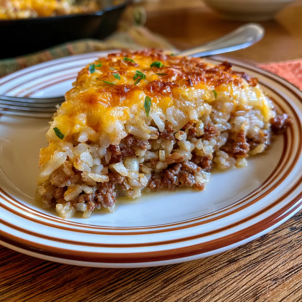 Garlic Butter Beef and Rice Skillet