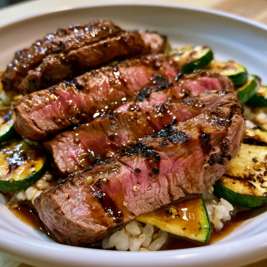 Grilled Steak Bowl with Sauce
