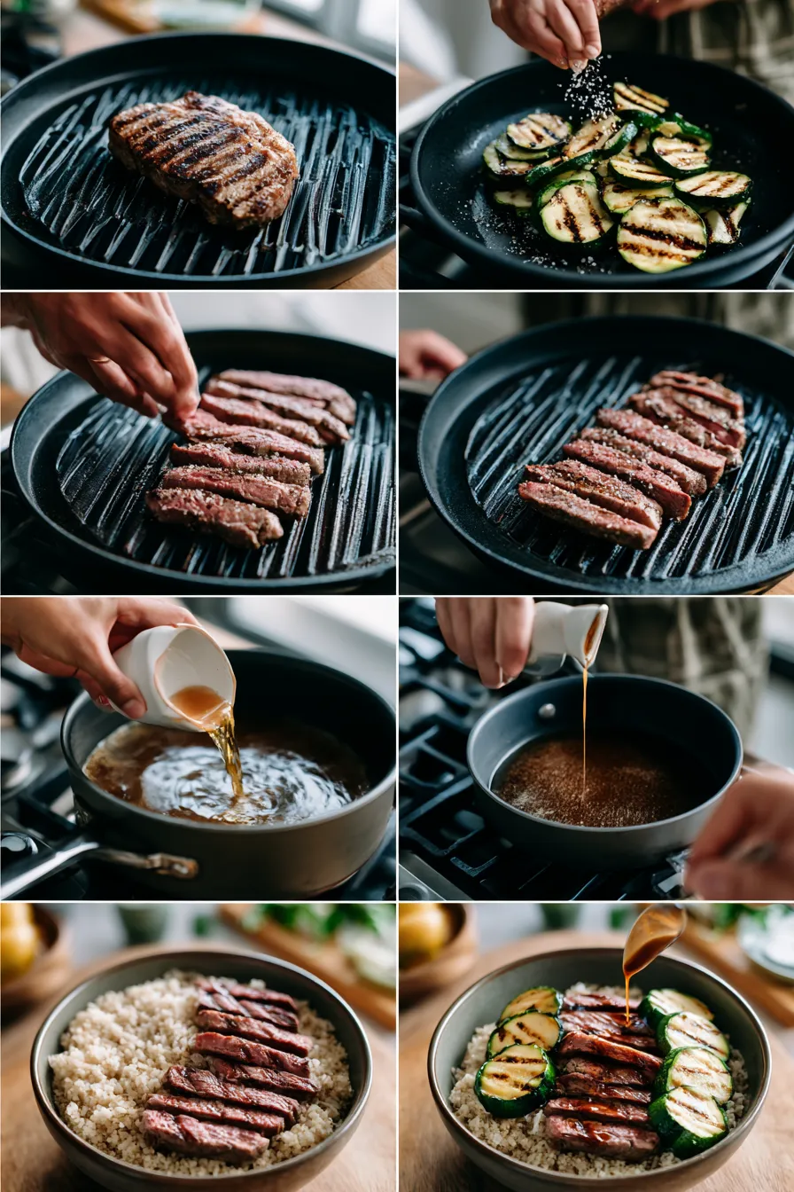Grilled Steak Bowl with Sauce
