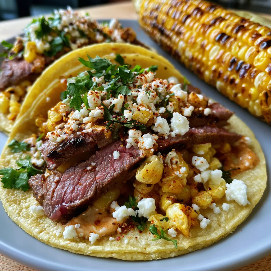 Grilled Street Corn Steak Tacos