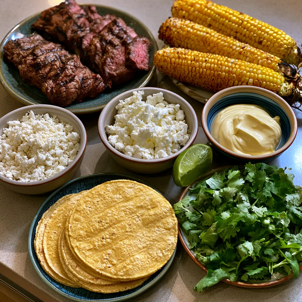 Grilled Street Corn Steak Tacos