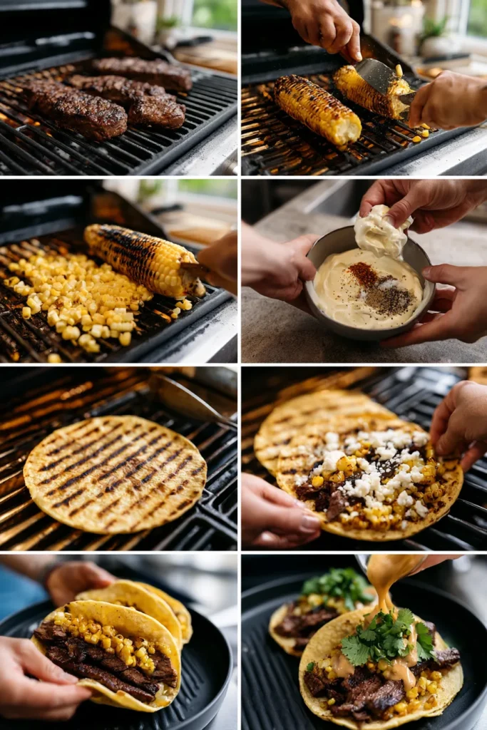 Grilled Street Corn Steak Tacos