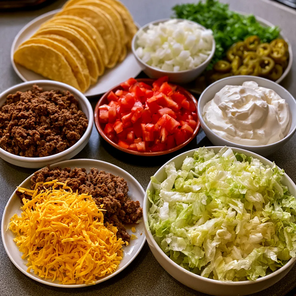 Ground Beef Baked Tacos