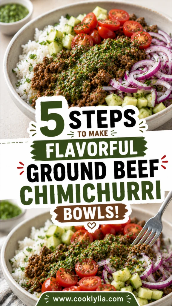 Ground Beef Chimichurri Bowls