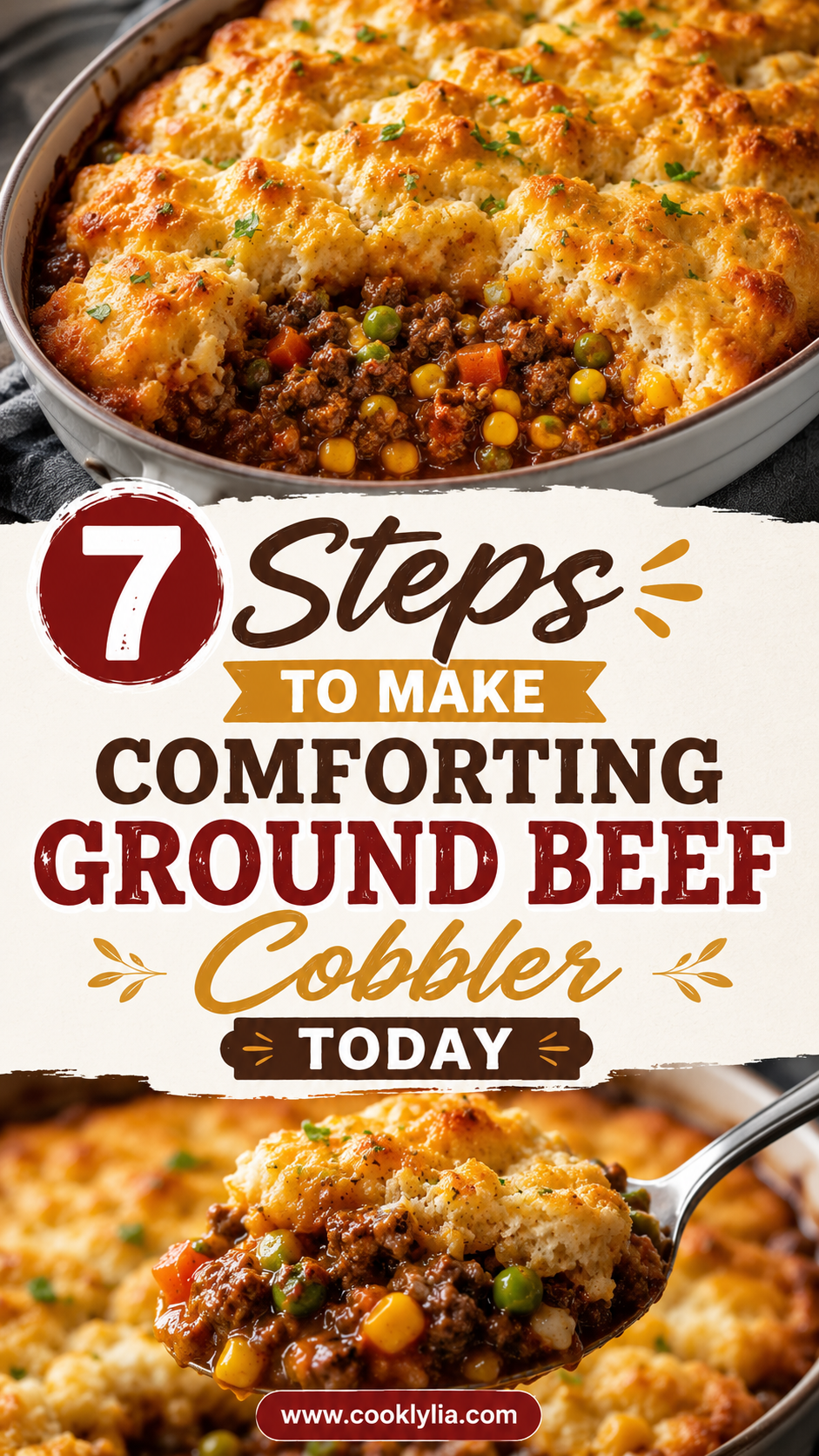 Ground Beef Cobbler With Cheddar Bay Biscuits