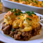 Ground Beef Cobbler With Cheddar Bay Biscuits