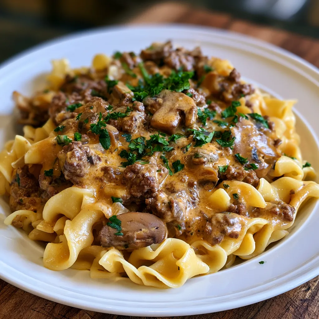 Ground Beef Stroganoff Recipe