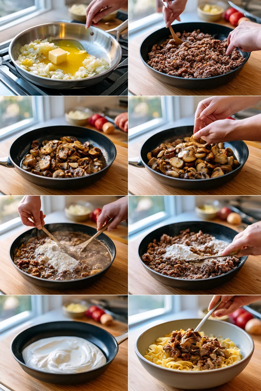 Ground Beef Stroganoff Recipe