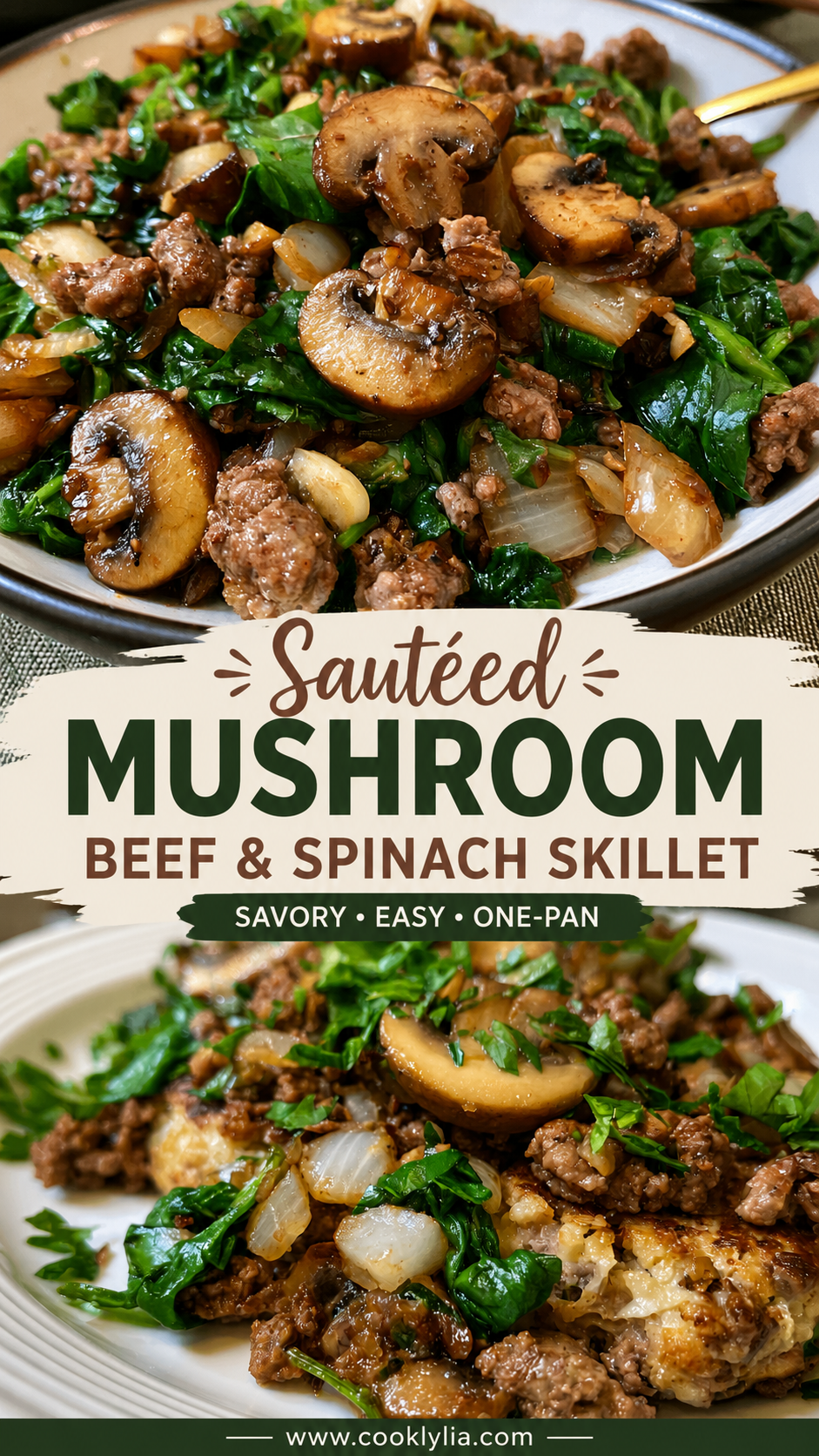 Ground Beef and Mushroom Skillet