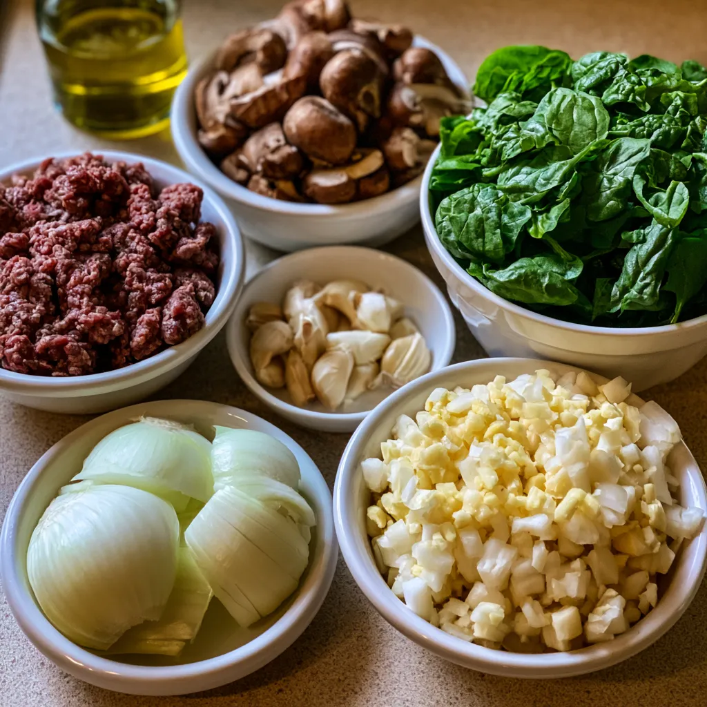 Ground Beef and Mushroom Skillet