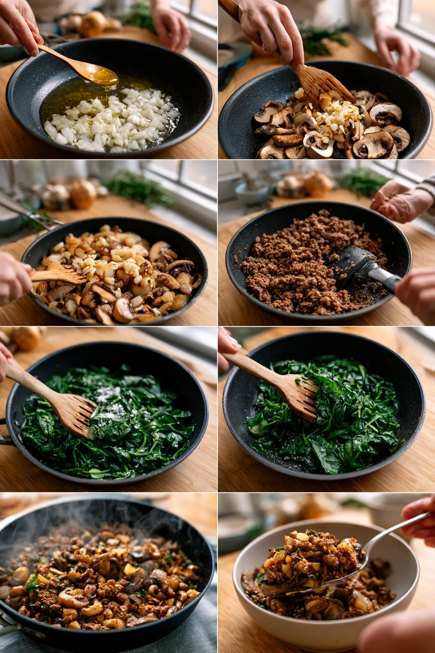 Ground Beef and Mushroom Skillet