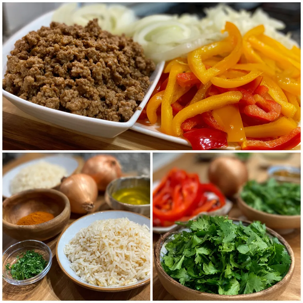 Healthy Beef and Pepper Rice Bowl