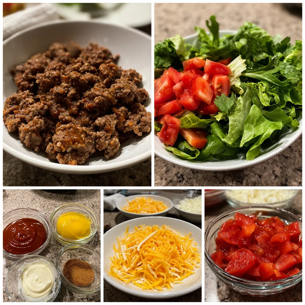High Protein Cheeseburger Bowls