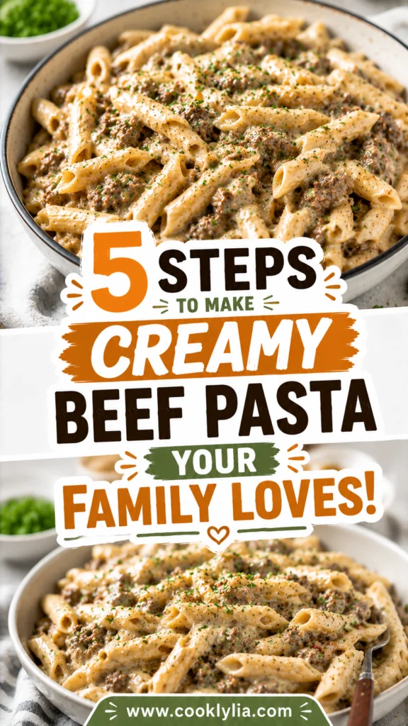 High Protein Creamy Beef Pasta