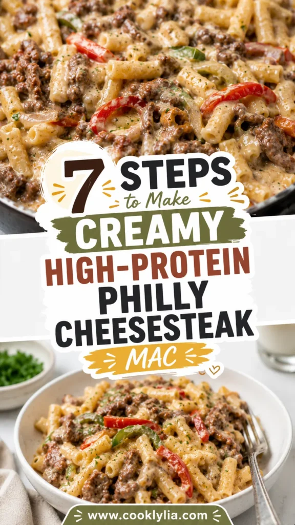 High-Protein Philly Cheesesteak Mac