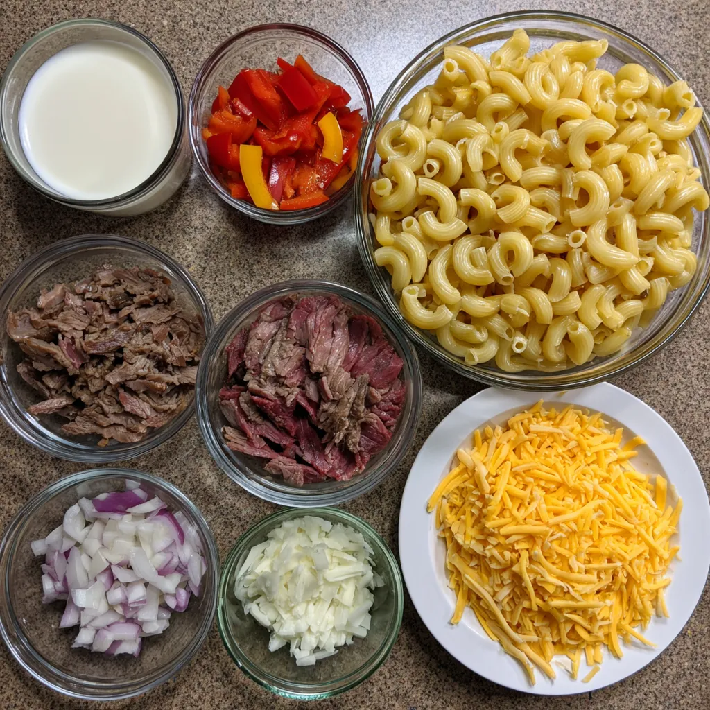 High-Protein Philly Cheesesteak Mac