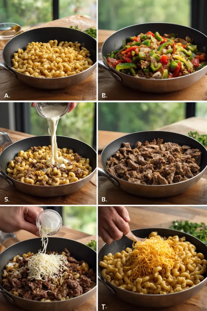High-Protein Philly Cheesesteak Mac