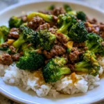 Honey Garlic Ground Beef and Broccoli