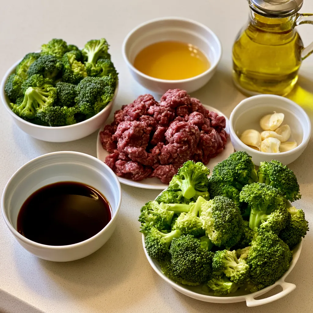 Honey Garlic Ground Beef and Broccoli