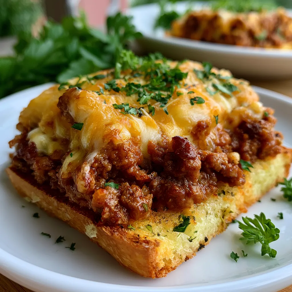 Italian Garlic Bread Sloppy Joes