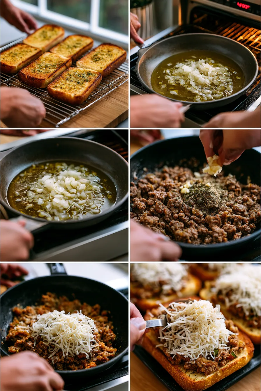 Italian Garlic Bread Sloppy Joes
