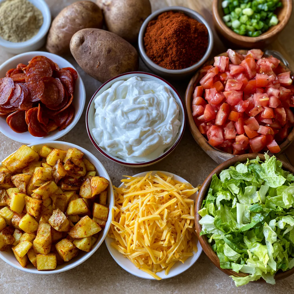 Loaded Potato Taco Bowl