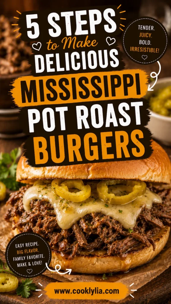 Mississippi Pot Roast Burgers