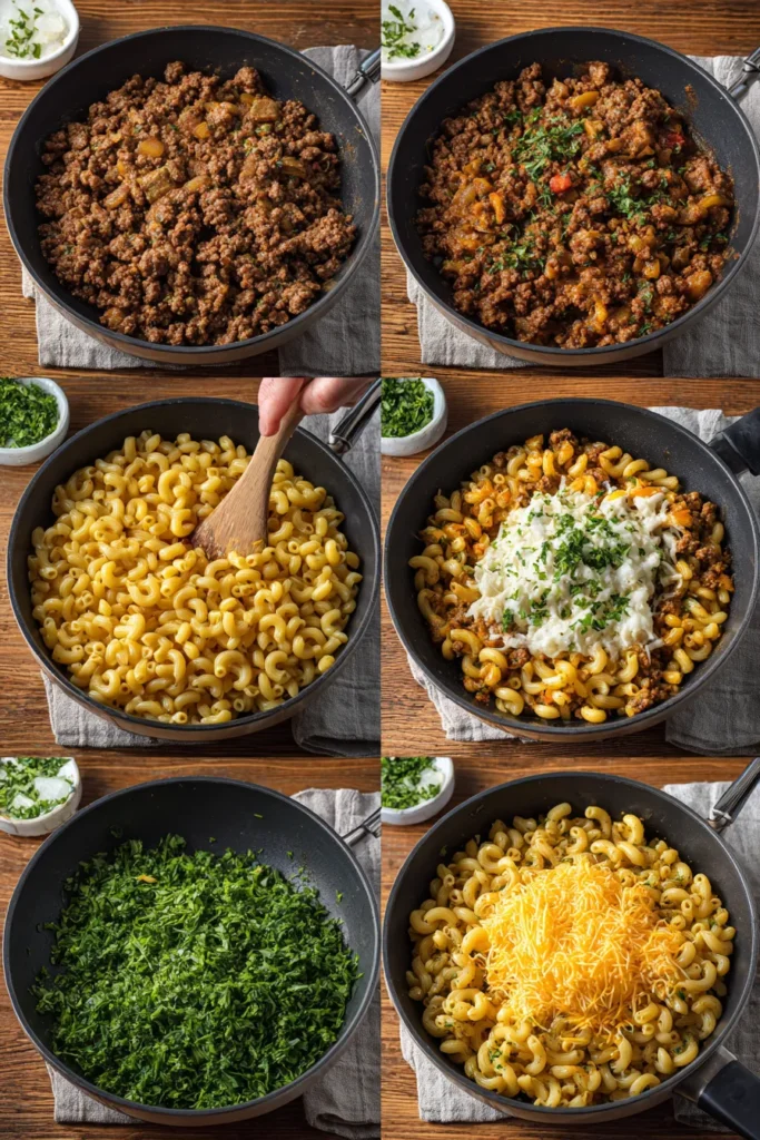 One-Pan Cheeseburger Macaroni