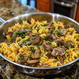 One Pot Beef Stroganoff