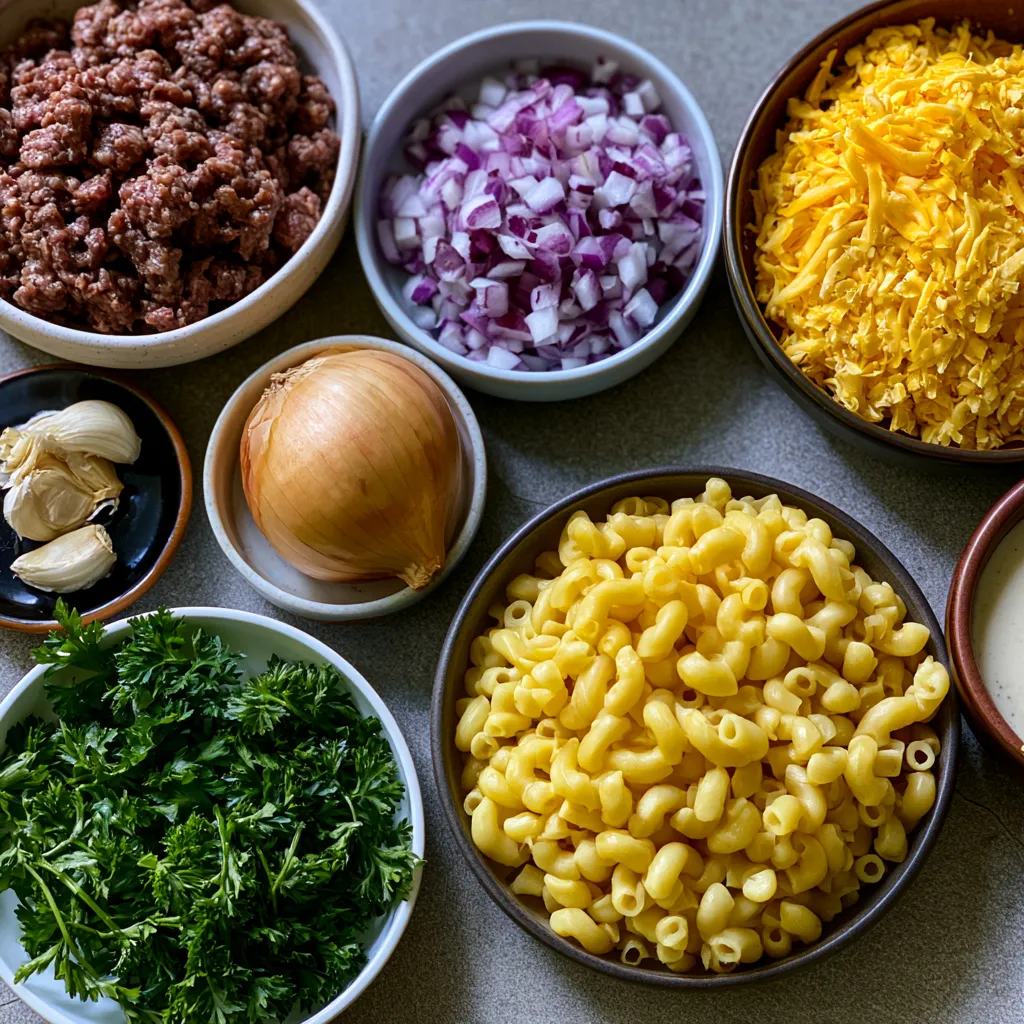 One-Pot Creamy Cheeseburger Macaroni Soup
