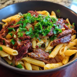 One-Pot Honey BBQ Smoked Beef Pasta
