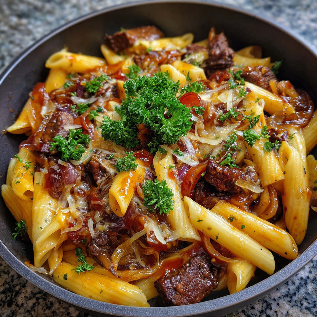One-Pot Honey BBQ Smoked Beef Pasta